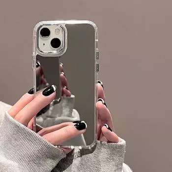 Роскошный чехол для телефона с зеркальным покрытием для iPhone 11, чехол для iPhone 13 14 12 15 Pro Max XS XR X, противоударный бампер, серебряный чехол For iPhone 14 Pro