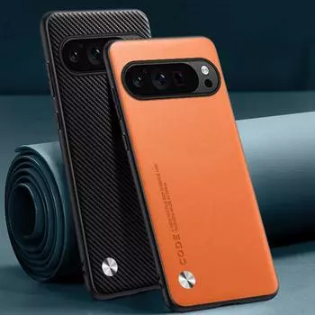 Роскошный чехол из искусственной кожи для Google Pixel 9 Pro XL, задняя крышка, силиконовый защитный чехол для телефона Google Pixel 9 Pro 9Pro Pixel9 5G For Pixel 9 чёрный