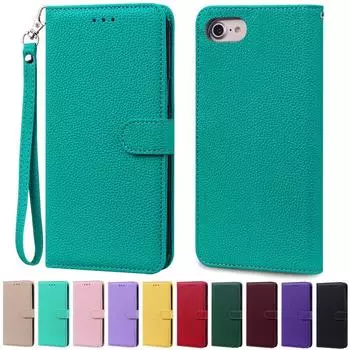 Роскошный чехол-кошелек для iPhone 6, 6S, чехол для iPhone 7, 8 Plus, мягкий силиконовый кожаный флип-чехол для iPhone 8, 7, 6, 6S Plus, чехол-сумка iPhone 6 6S кофейный