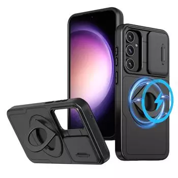Роскошный чехол Magsafe с кронштейном для Samsung Galaxy A54 5G S23 FE S22 Ultra S21 Plus, защитный чехол с подставкой для объектива для iPhone 15 14 13 12 11 Pro XS Max XR For iPhone 11 Pro Max синий
