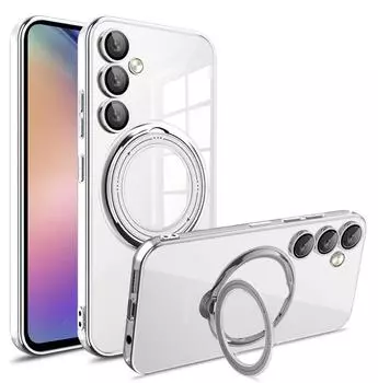 Роскошный чехол Magsafe с кронштейном для Samsung Galaxy S23 FE S24 Ultra A14 A24 A34 A54 Redmi 13C 12C 10C Note 12 11, держатель-подставка, защитная крышка для стеклянного объектива For iPhone 12 Pro фиолетовый