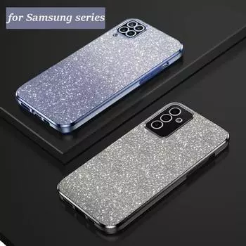 Роскошный чехол с градиентным блестящим покрытием A 12 22 для Samsung Galaxy A22 M32 4g 5g A02 M22 M12 F12 F22 F42 A12, чехол A03 A04 A05 A12 (4G 5G) синий