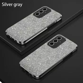 Роскошный градиентный блестящий чехол с покрытием для Samsung Galaxy A54 A34 A16 A06 A24 A14 A15 A05 A04 A53 A52 A23 A13 силиконовый защитный чехол на заднюю панель Samsung Galaxy S20 серый