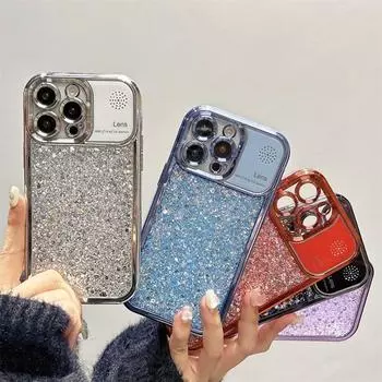Роскошный клейкий чехол с ароматным блеском Bling Drop для iPhone 15 14 13 Pro Max 15 Plus, универсальный защитный чехол от падения iPhone 15 Pro Max чёрный