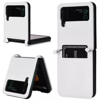 Роскошный кожаный чехол для мобильного телефона Samsung Z Flip4 5g для Samsung Galaxy Z Flip4 5g Flip 4 Flip3 Flip 3 Zflip4, складной чехол for Samsung Z Flip 4 синий