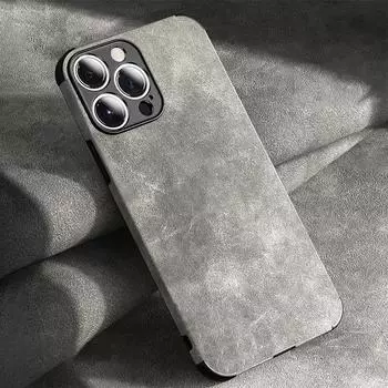 Роскошный кожаный чехол для телефона из овечьей кожи iPhone 15 14 13 12 11 Pro Max Mini X XS XR 7 8 Plus SE Ретро однотонный мягкий силиконовый чехол For iPhone 11