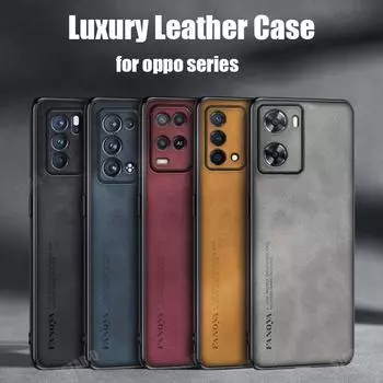Роскошный кожаный чехол из овчины для Oppo A74 A54 A57 A53 A1 Pro A16 A36 A17 A96 A94 A95 A97 4G 5G Ретро мужской деловой чехол OPPO A54 4G серый