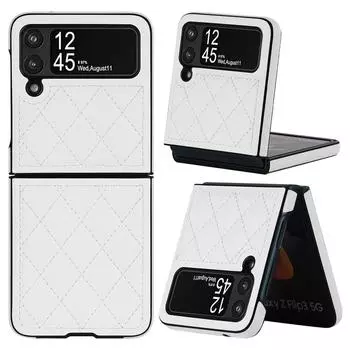 Роскошный кожаный текстурированный чехол премиум-класса для Samsung Galaxy Z Flip 4 3, складной полный защитный тонкий чехол в стиле ретро для Flip3 Flip4 For Galaxy Z Flip 4 красный