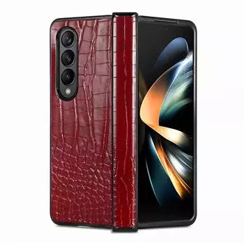 Роскошный кожаный ультратонкий откидной чехол для Samsung Galaxy Z Fold 4 5G, чехол для защиты камеры, противоударные чехлы для телефонов, чехлы For Z Fold 4 5G