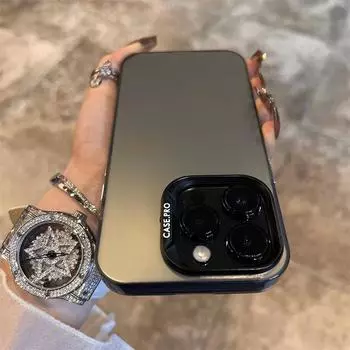 Роскошный матовый чехол для телефона iPhone 15 11 12 13 14 Pro Max XS X XR, задняя крышка с лазерным бампером For iPhone 15Plus