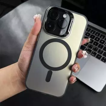 Роскошный матовый чехол для телефона Magsafe с беспроводной зарядкой для iPhone 11 12 13 14 15 Pro Max, магнитный противоударный чехол-бампер For iPhone 12Pro