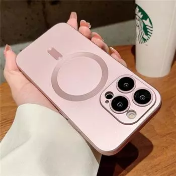 Роскошный матовый магнитный чехол MagSafe для iPhone 15 13 14 12 11 Pro Max Plus, мягкий силиконовый чехол с беспроводной зарядкой, аксессуары For iPhone 12 Pro