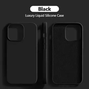 Роскошный модный жидкий силиконовый чехол для iPhone 15 14 13 12 11 15 Pro Max, чехлы для телефонов X XR XS 8 14 15 Plus, противоударная задняя крышка For iPhone11 Pro Max