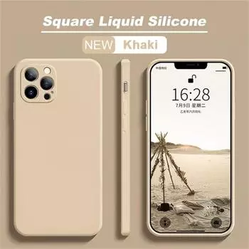 Роскошный модный жидкий силиконовый чехол для iPhone 15 14 13 12 11 15 Pro Max, чехлы для телефонов X XR XS 8 14 15 Plus, противоударная задняя крышка For iPhone 12
