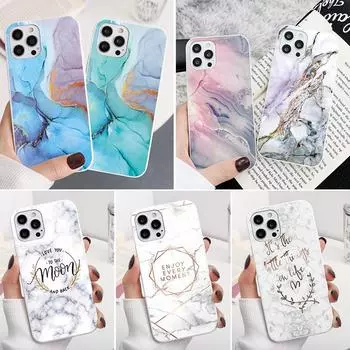 Роскошный мраморный чехол для Iphone Se3 2022 Se2 7 8plus 11 12 13 14 Pro Xs Max Mini X Xr 6 6s Plus противоударные мягкие задние чехлы-бамперы For iPhone 14 Plus