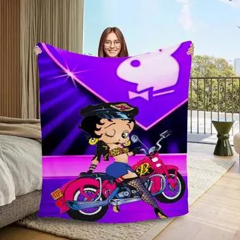 Роскошный плед для дивана Bettys Boopes Bed Blankets &; Пледы Пушистые Мягкие Одеяла Персонажи Микрофибра Постельное Белье Ворс Волосатый 30x40in