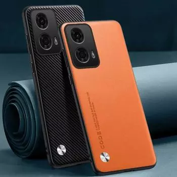 Роскошный простой чехол из искусственной кожи для Motorola G24, задняя крышка, матовый силиконовый чехол для телефона с полной защитой для Motorola Moto G24 4G G84 G54 For Moto G24 чёрный