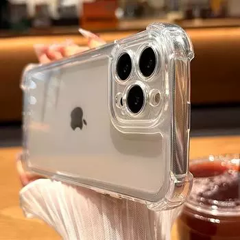 Роскошный противоударный прозрачный чехол с защитой углов для Iphone 14 13 12 11 Pro Max X Xs Xr Max 7 8 Plus, чехлы-бамперы For iPhone 14Plus белый