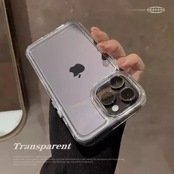 Роскошный противоударный прозрачный жесткий чехол для iPhone 14 13 12 Pro Max 11 X XR XS 7 8 Plus, защитный прозрачный мягкий чехол для объектива камеры For iPhone14
