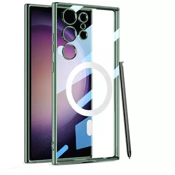 Роскошный ультратонкий мягкий чехол из ТПУ для Samsung Galaxy S23 Ultra Plus 5G, чехол для Magsafe с S Pen, защитный чехол для камеры, чехлы For Samsung S23