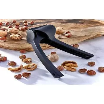 Rotanev Practical Hard Plastic Black Garlic Crusher and Press Easy to Clean Garlic Press - Walnut Cracker