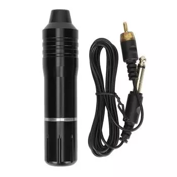 Rotary Tattoo Machine Pen RCA Interface Liner Shader Tattoo Machine Pen with Clip Cord for серебряный