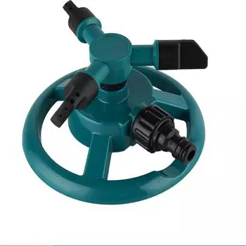Rotating pulse sprinkler system for lawn and garden grass irrigation, with water hose