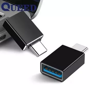 Ротор OTG Type-c к USB3.2 для подключения мобильного телефона U-диск MacBook для расширения конвертера USB-C 10G 1pcs чёрный