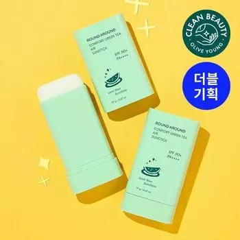 ROUND A ROUND Comfort Green Tea Air Sun Stick Double Plan [Limited Special] 19g+19g