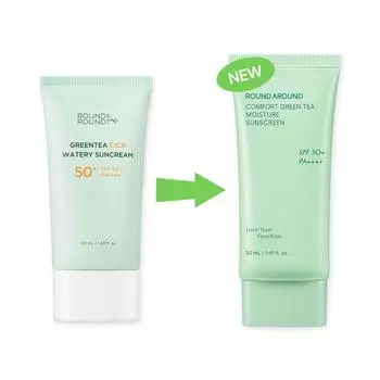 ROUND A ROUND Comfort Green Tea Moisture Sunscreen 50mL+20mL Special Set