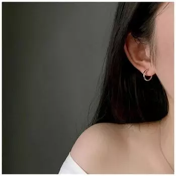 Round Earrings for The Whole Body, Individual Men s and Women s Fashion Brand Earrings Japanese and Korean Simple and Versatile Couple s Earrings