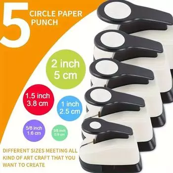 Round Embossing Device 9/16/25/38/50mm Children s Educational Embossing Machine Embossing Device Office Manual DIY Paper Cutter