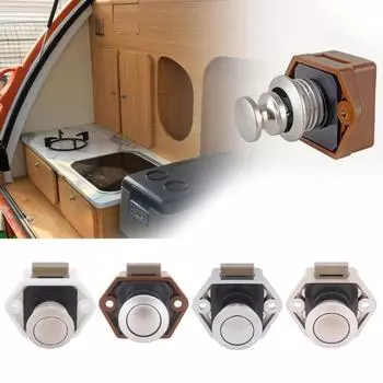 Round Flush Pull Slam for Latch Embedded Pulling Ring Lock for Travel Trailer RV коричневый