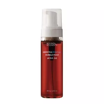 Пенка для умывания с зеленым чаем ROUND Green Tea Moisture Bubble Foam Weakly Facial 200 мл [Оригинальный продукт] A ROUND [Увлажняющая кислотная] Foam Cleanser