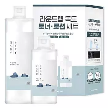 Round Lab Dokdo Тонер 500 мл + Лосьон 200 мл набор, 1 набор