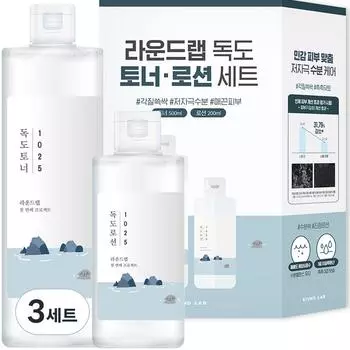 Round Lab Dokdo Тонер 500 мл + Лосьон 200 мл набор, 3 набора