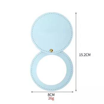 Round Leather Rotating Mirror 360 Degree Rotation Mini Round Beauty Mirror No Deformation Folding Pocket Mirror Woman