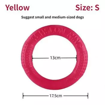 Round Ring Dog Toys Anti-Bite Flying Floating Training Ring Puller Toys EVA Interactive Chewing Toy for Small Medium Dogs S