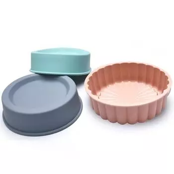Round Silicone Charlotte Cake Pan Strawberry Shortcake Baking Sponge Flan Mould 0135 розовый
