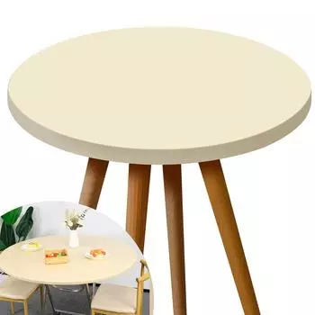 Round Tablecloth Waterproof Picnic Elastic Fitted Table Covers Resistant Washable Dining Table Protector for Picnic Party
