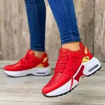 Round Women s Thick Sole Single Shoes Women s Large Size 36-43 Grid Casual Women s Shoes white sneakers women platform shoes 35 чёрный