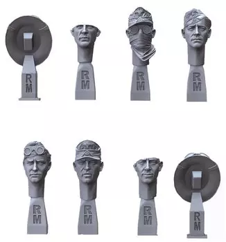 Royal Model World War II German Africa Corps DAK Headset 6 Pieces Resin Kit RM949 1/35