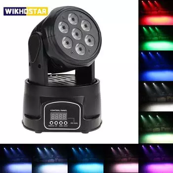 Розетка светодиодная 7x18 Вт с подвижной головкой 4IN1 RGBWA + UV Professional для сцены с эффектами для дискотек, DJ, музыкальных вечеринок, клубов, танцев EU Plug