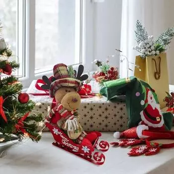 Рождественская статуэтка ручной работы, симпатичная кукла, игрушки, украшение для дома, рождественская кукольная вечеринка Snowman