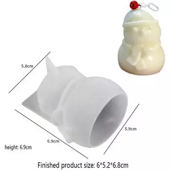 Рождественская свеча силиконовая форма DIY 3D милый лось снеговик чулок колокольчик свеча мыло гипс смоляные формы рождественский подарок вечеринка декор