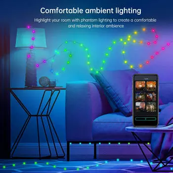Рождественские гирлянды RGB, меняющие цвет, управляемые через приложение Fairy Led