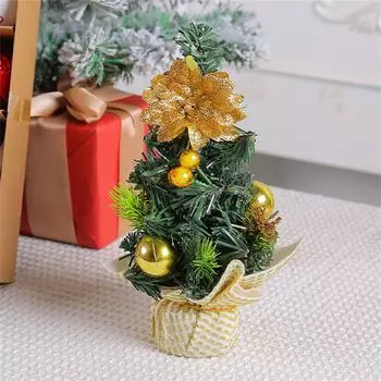 Рождественские шары, игольчатые елочные украшения, рождественские настольные имитации елочных украшений, маленькие подарки One Size золотой