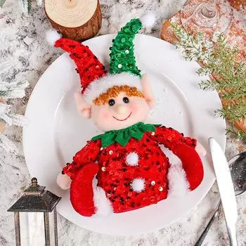 Рождественские украшения Кукла Рождественский подарок Кукла Рождественская елка Нарядная реквизит Годовой декор для вечеринки