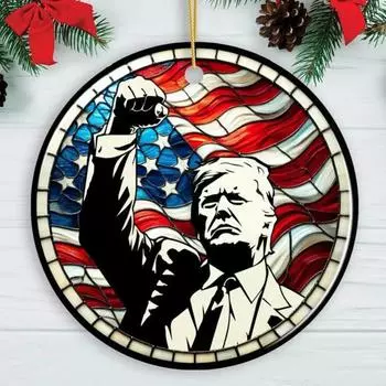 Рождественские украшения Yousheng Trump, подвесное украшение на рождественскую елку в стиле Трампа, 2D акриловый кулон для праздничного домашнего декора