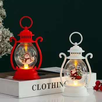 Рождественские украшения, зажигающиеся детские ручные маленькие масляные лампы, настольные украшения, реквизиты для макетов, подвесные украшения Old man белый